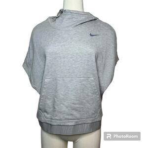 Nike Gray Dri Fit Training Short Sleeve Hoodie Size XL